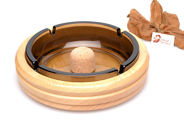 RO-EL Pipe Ashtray Wood/Glass